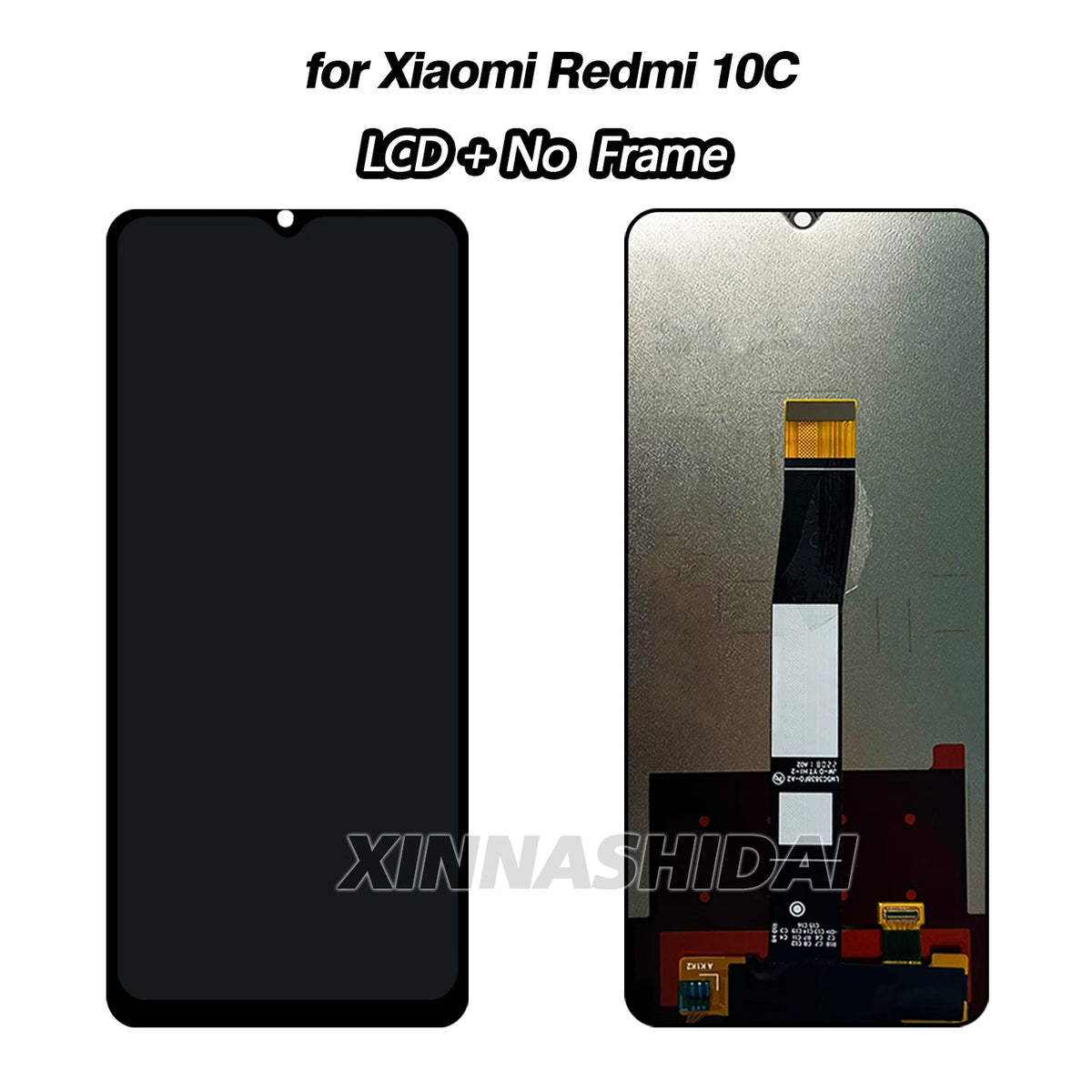 6.71 Tested For Xiaomi Redmi 10C LCD Display Touch Screen Frame and Battery Cover Assembly For Redmi 10C Display Replacement