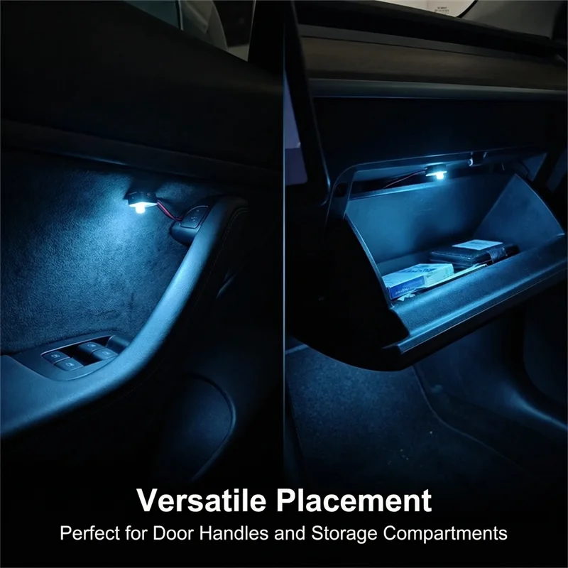 mini size 4Pcs LED Transparent Ambient Light Lamp Body Circu
