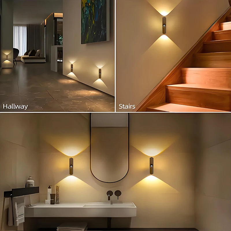 New Dual Head Motion Sensor Wall Lights Indoor Space Decor L