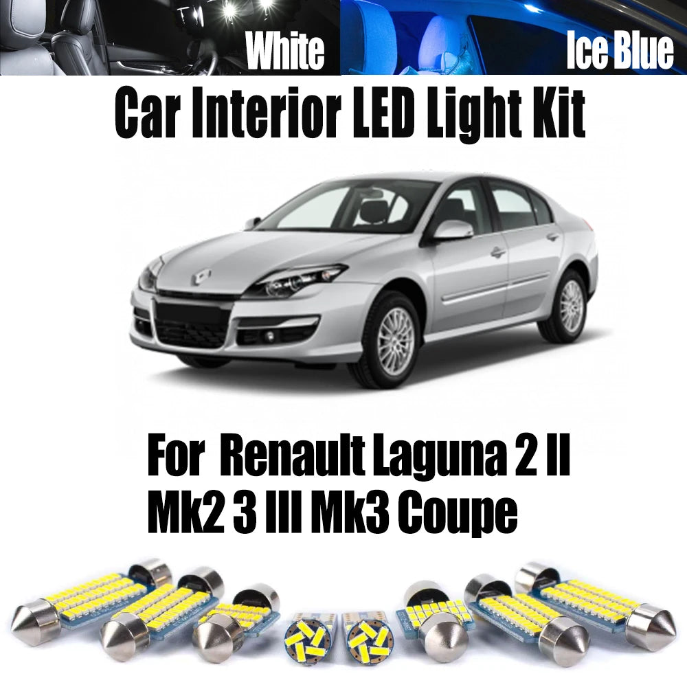 LED Interior Light Kit for Renault - Canbus Error-Free Interior Bulbs