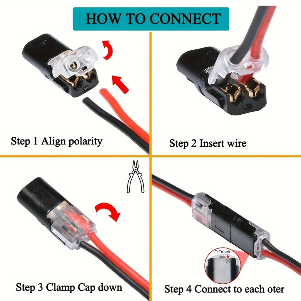 Electric Wire Connector No Strip Quick Dual Line Cable Inter