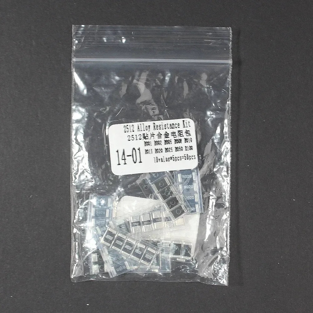 50Pcs/set Resistor Kit SMD Assorted Kit R001 R002 R005 R008 