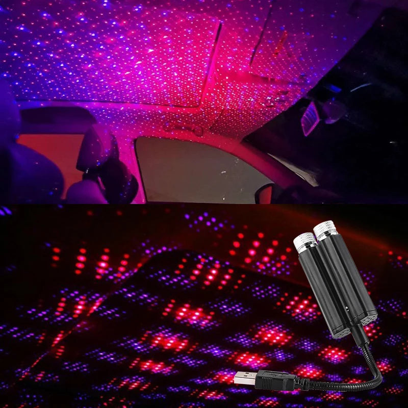 1pcs Car Interior Lights Roof Star Light USB LED Starry Atmo