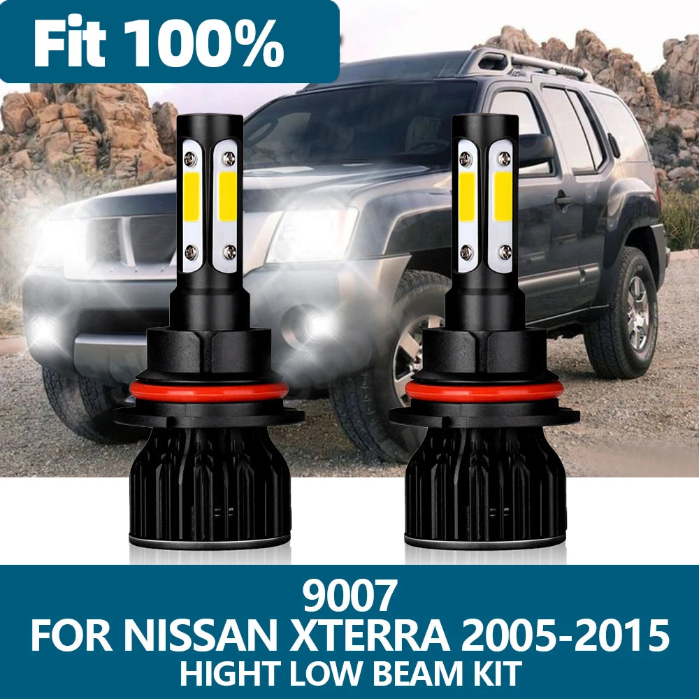 High Quality 1Pair 9007 Car LED High Low Headlight Bulb for 