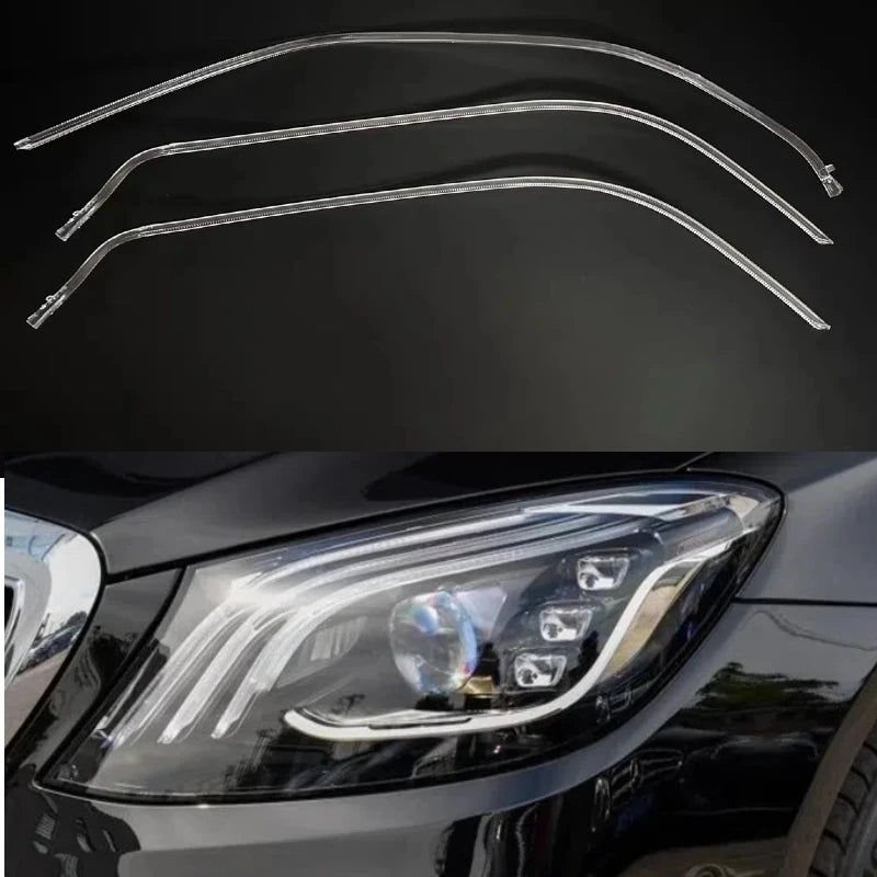 Headlight DRL Tube For Mercedes Benz S-CLASS W222 2018 2019 2020 Acrylic tube Light Guide Strip Light DRL