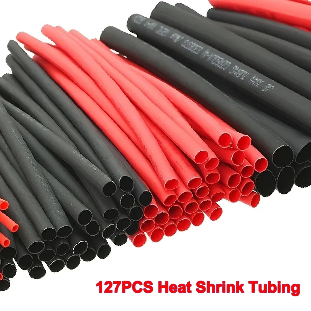 127PCS Black Red Heat Shrink Tubing 2 1 Assortment Polyolefi