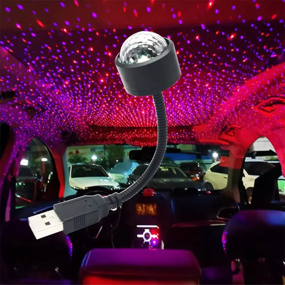 Mini LED Car Roof Star Night Light Projector Atmosphere Gala