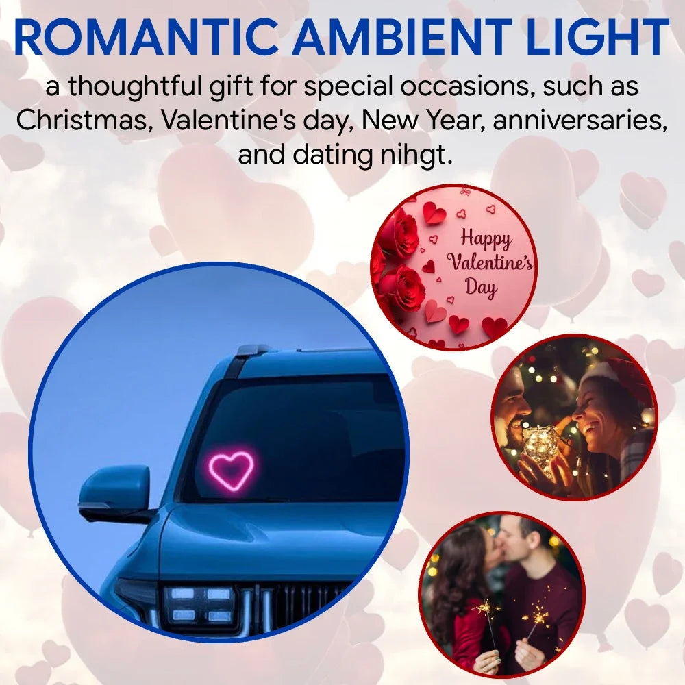 Heart Shape LED Light Solar-Powered Accent Ambient USB Charg