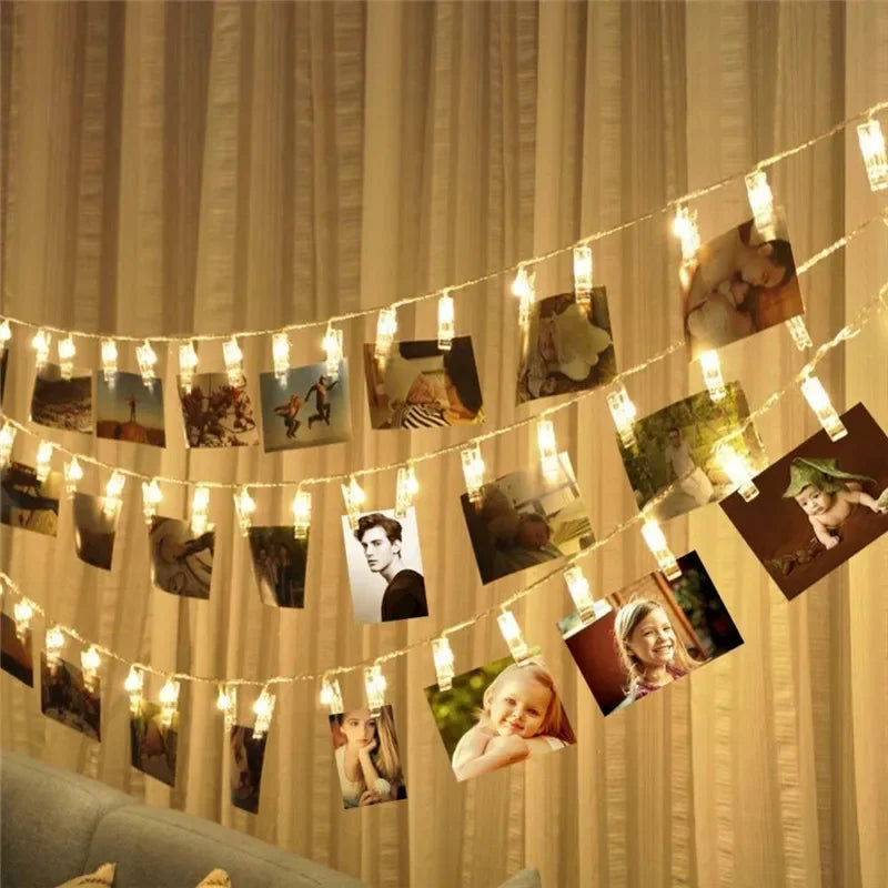 3m 20 LED Photo Clip Fairy String lights Card Holder Garland