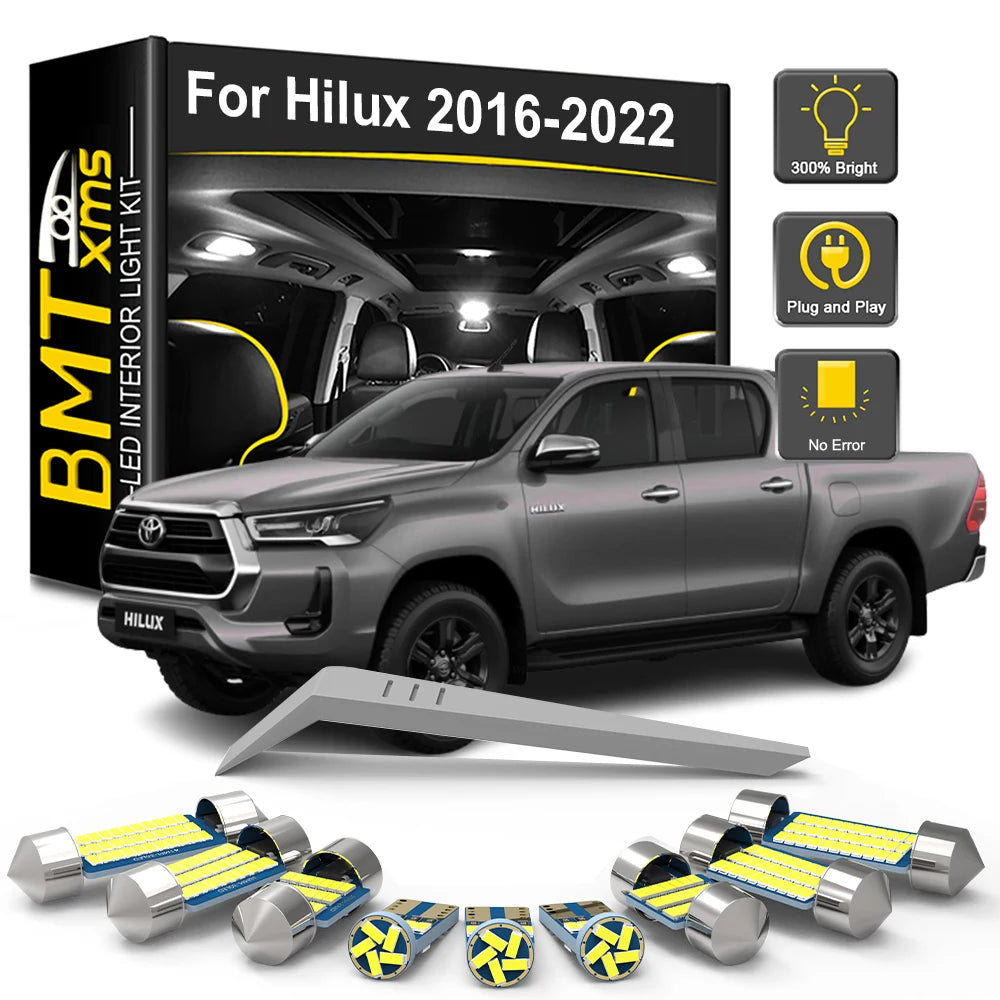 BMTxms 8Pcs LED Interior Light Bulb For Toyota Hilux AN120 A