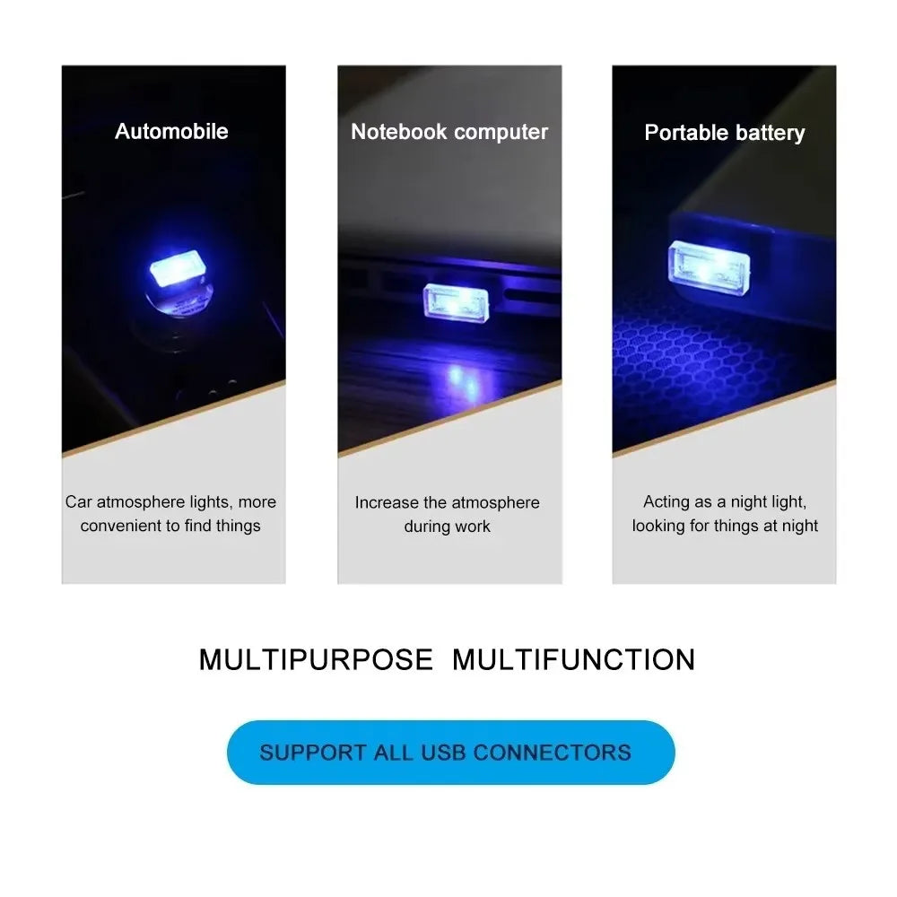 Mini USB LED Car Light - Auto Interior USB Atmosphere Light 