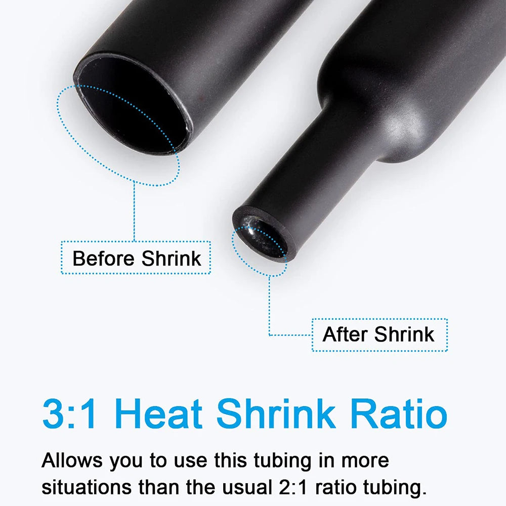 270 PCS Heat Shrink Tubing Kit 3 1 Ratio Adhesive Lined Mari