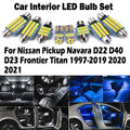Canbus LED Interior Map Dome Light Kit For Nissan Pickup Navara D22 D40 D23 Frontier Titan for Nissan D40 D23