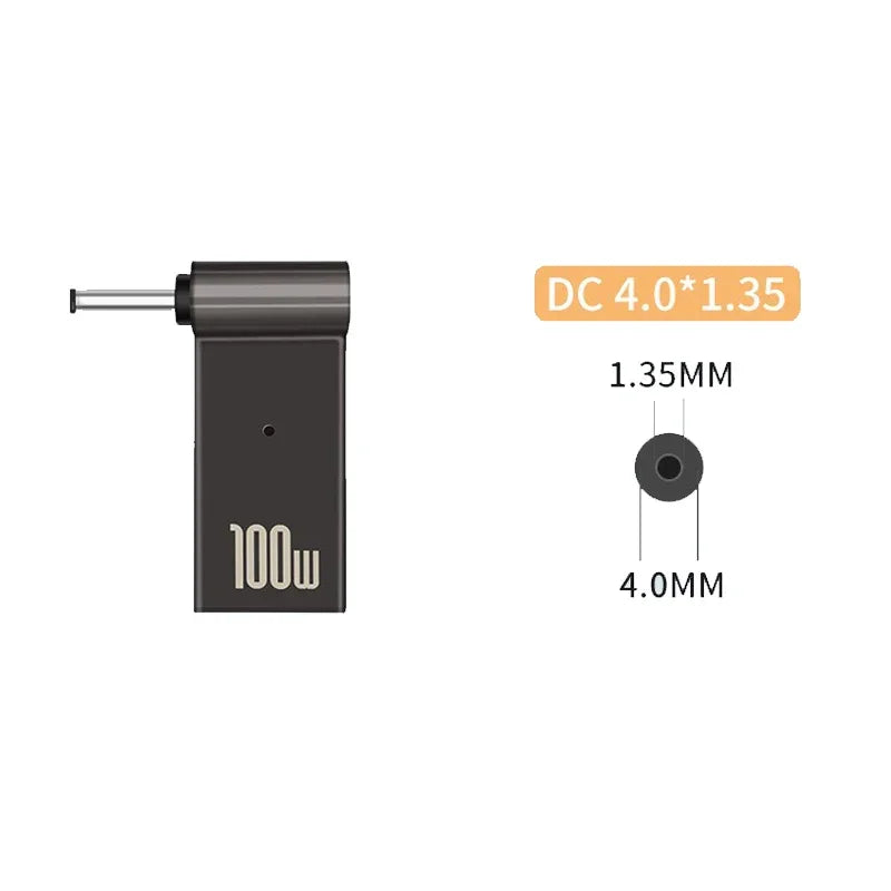 100W USB Type C Fast Charging Adapter Plug Connector Universal USB C Laptop Charger Converter for Dell Asus Hp Acer Lenovo