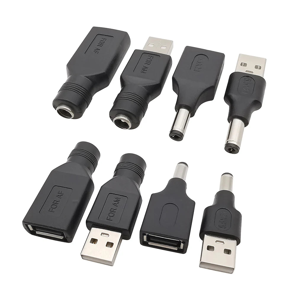 1/2/5Pcs 5.5 2.1mm Female Jack Socket to USB 2.0 Type A Male