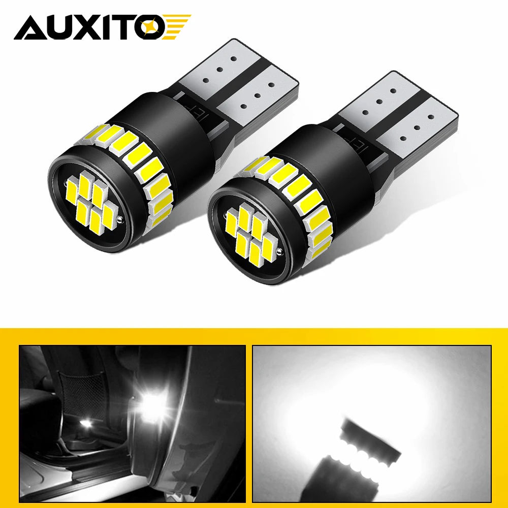 AUXITO 2Pcs T10 W5W LED Bulb Canbus No Error 194 168 LED Aut