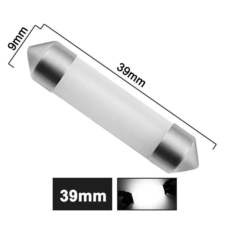 4/10 PCS 31mm 36mm 39mm 41mm C10W COB C5W LED Bulb Festoon 12V 6500K White Car Interior Reading Light Trunk License Plate Lamp