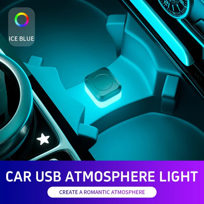 Universal Car USB Led Light Atmosphere Light DC5V Vehicle Ambient Lamp Mini USB LED Light Car Interior Decorations Accessories
