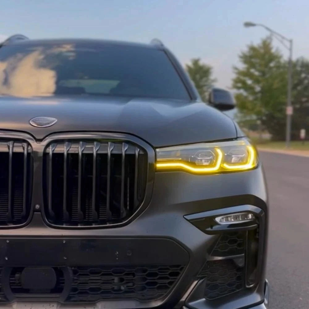 Angel Eyes DRL multicolor For 2019 2020 2021 BMW X7 G07 Laser Daytime Driving Lights Turn Signal LED Modules