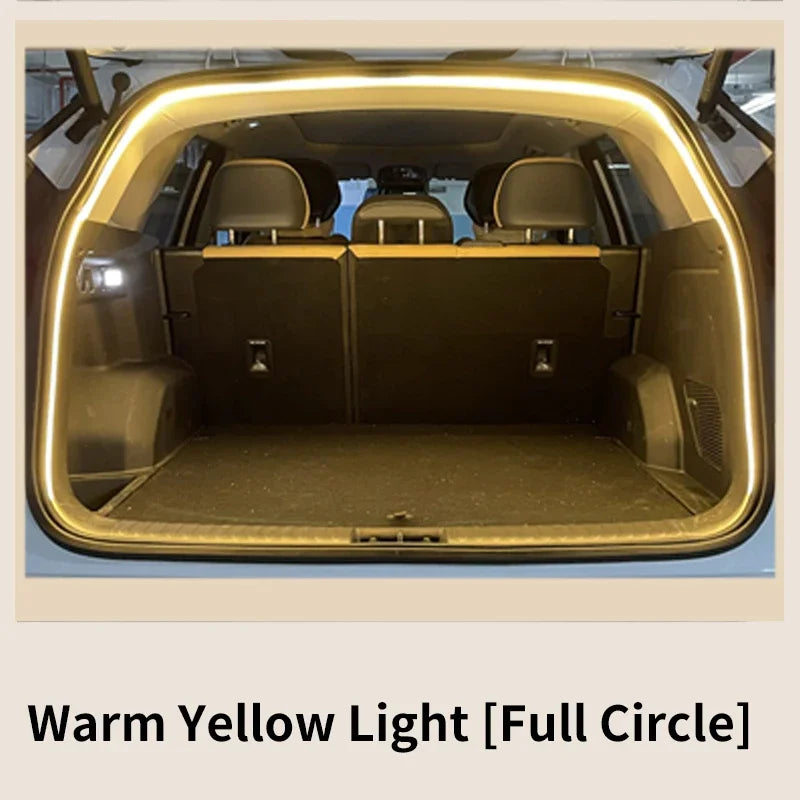Car Trunk LED Ambient Light Strip PVC Flexible Ambient Light Strip Automatic Switch Hidden Installation SUV/MPV universal