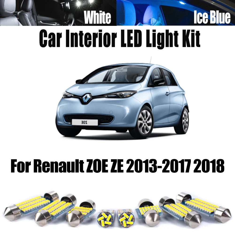 LED Interior Light Kit for Renault 2013-2016 - Canbus Error-Free Interior Bulbs