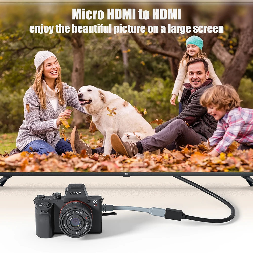 Micro HDMI Cable to HDMI 4K 60Hz Short HDMI to Micro HDMI ad