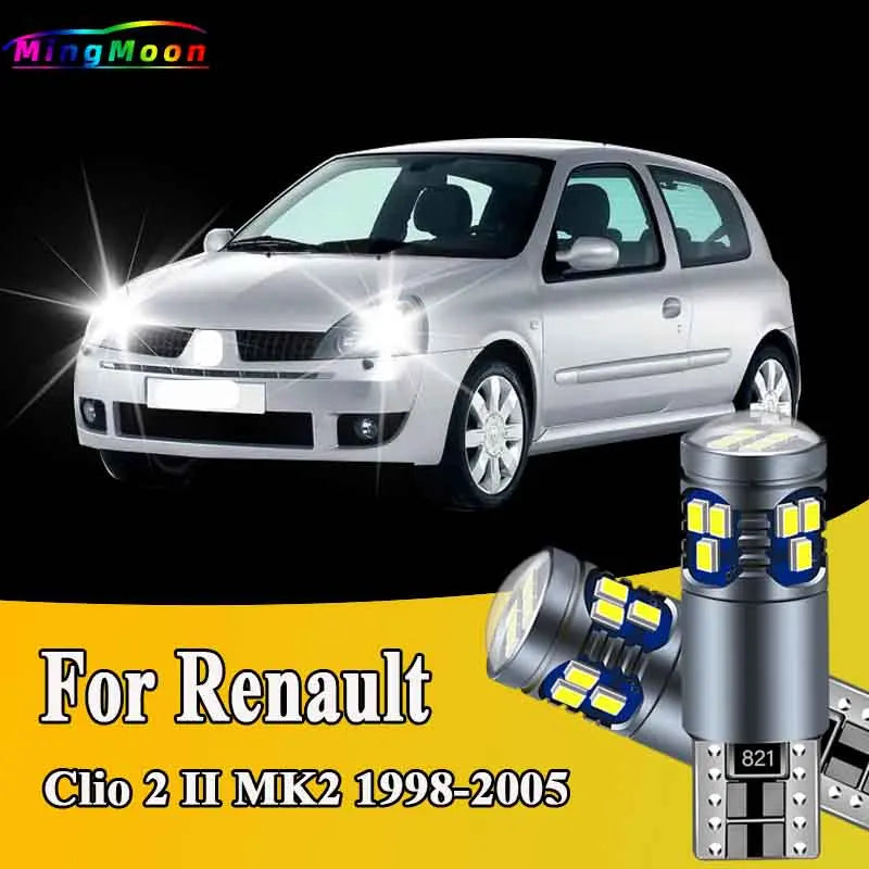 2Pcs T10 Car LED Bulbs Interior Parking Lamp For Renault Cli