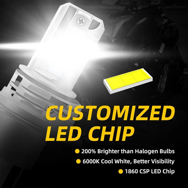 H4 LED Motorcycle Headlight Bulbs Hi Lo Beam Moto Lights For