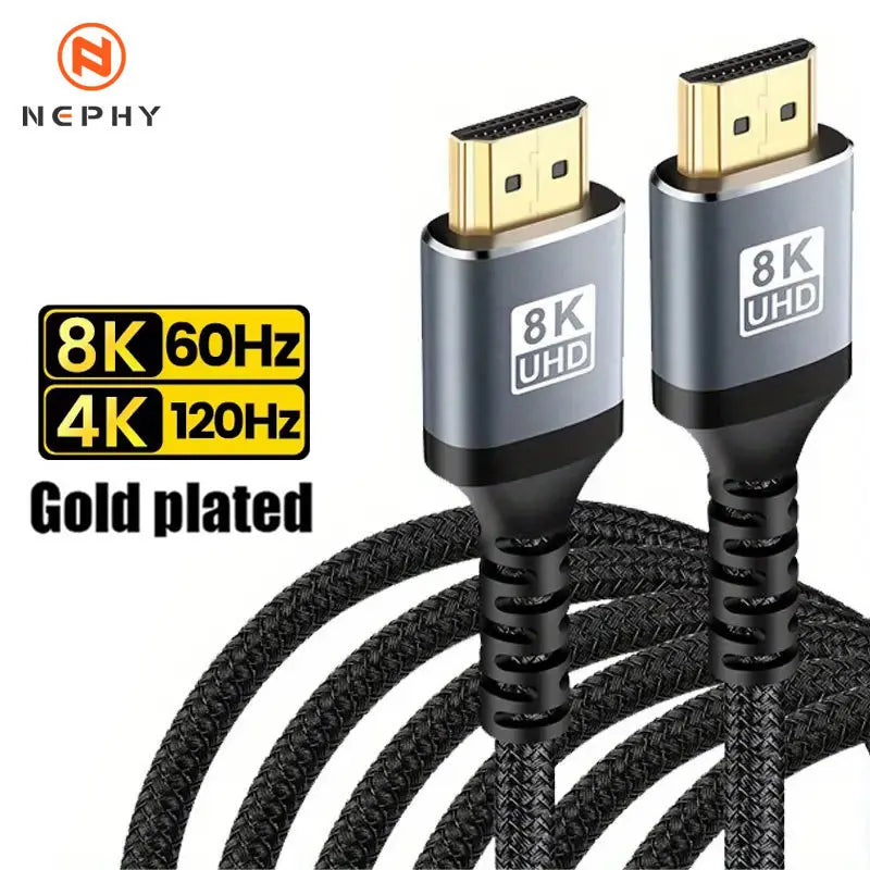 8K HDMI Cable High Speed 48Gbps HDMI 2.1 Ultra HD High Defin