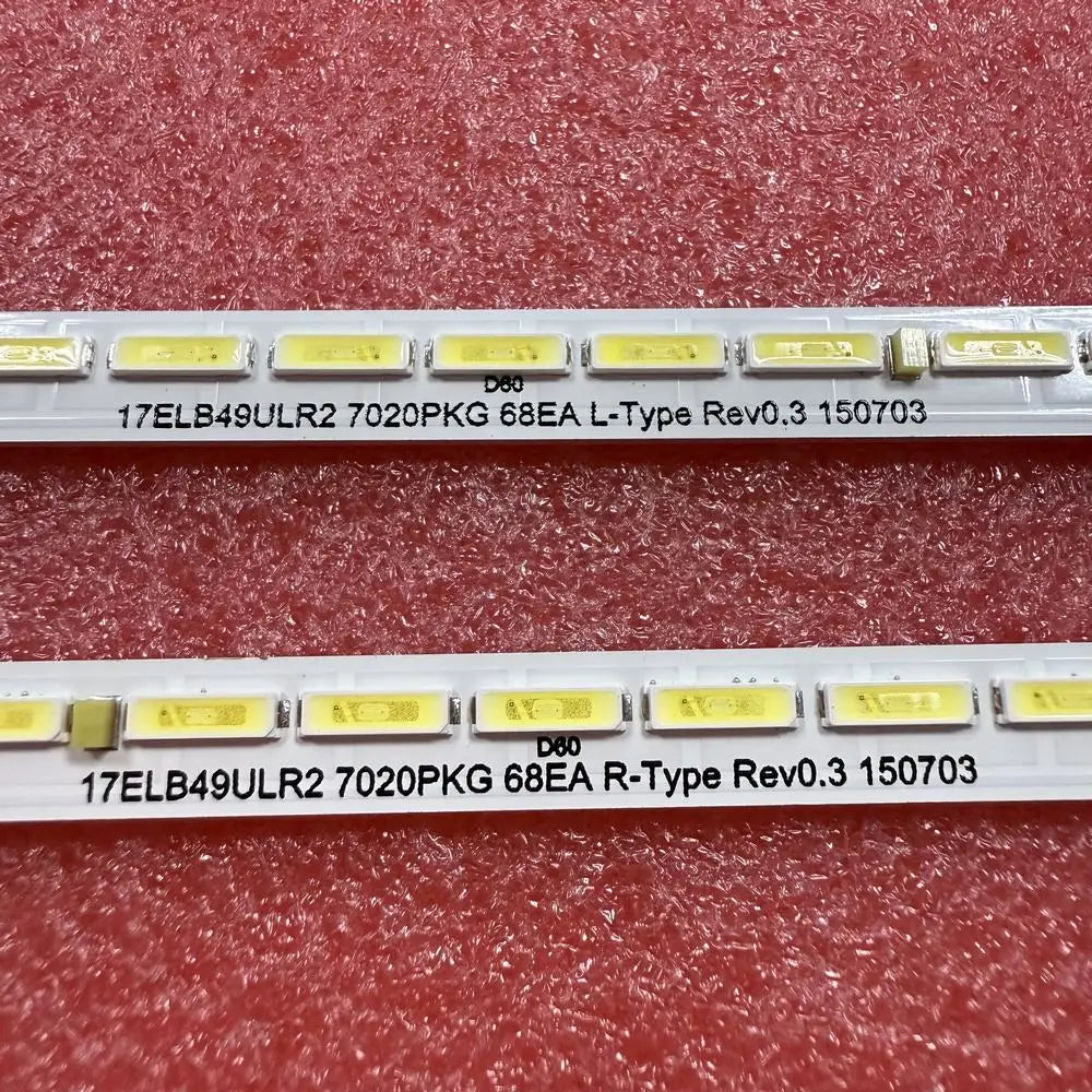 LED Strip for Sony KD-49C8796 VES490QNS-2D-U02 Hitachi 49HGT69U Vestel 49 17ELB49ULR2 7020PKG 68EA L-R TYPE