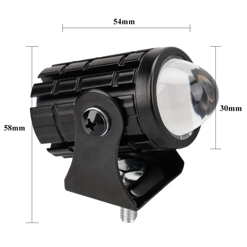 KEVANLY 1pc Mini Driving Light LED Projector Lens Motorcycle