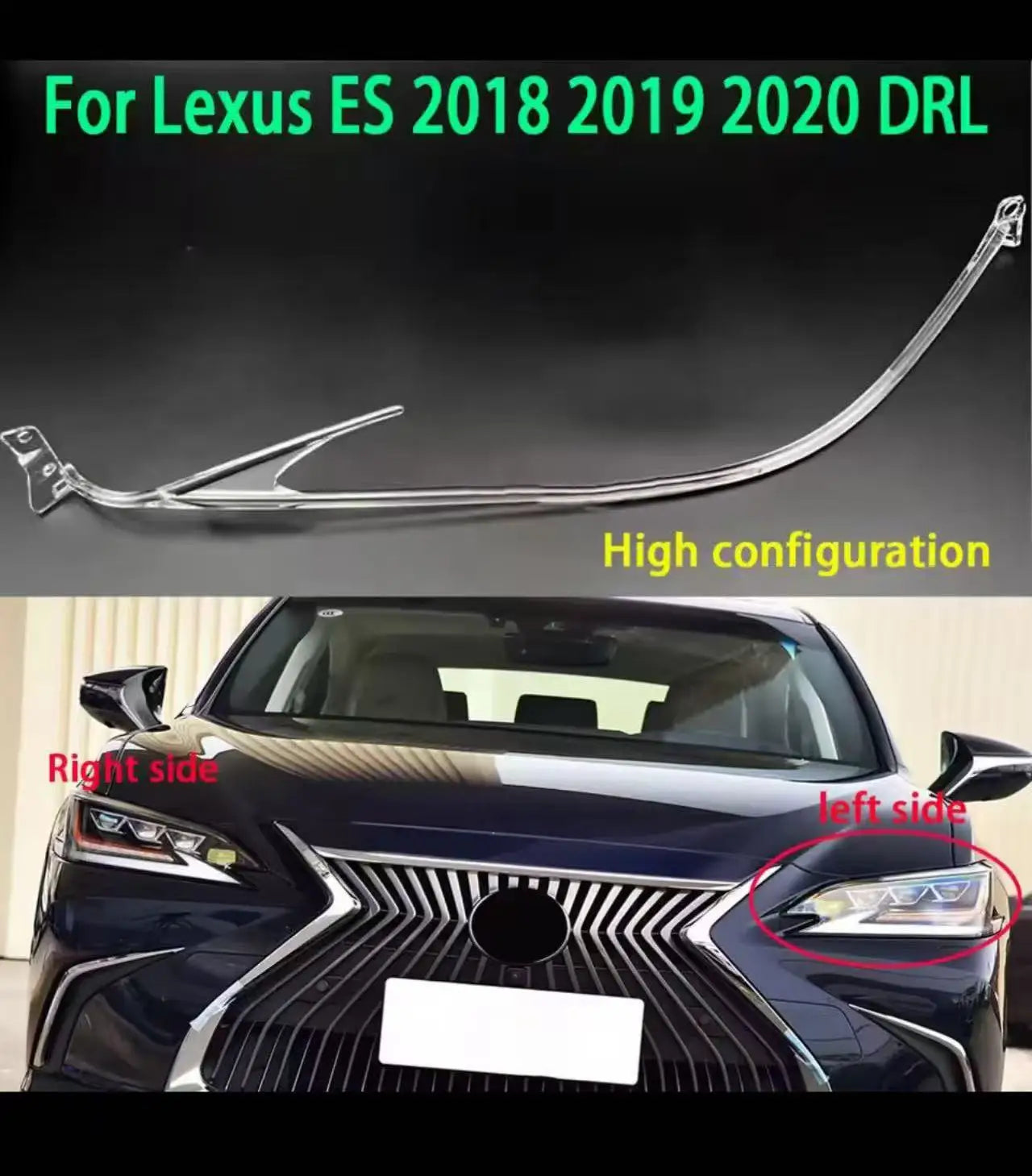 headlight daytime running light tube acrylic headlight light guide strip for Toyota 2018-2022