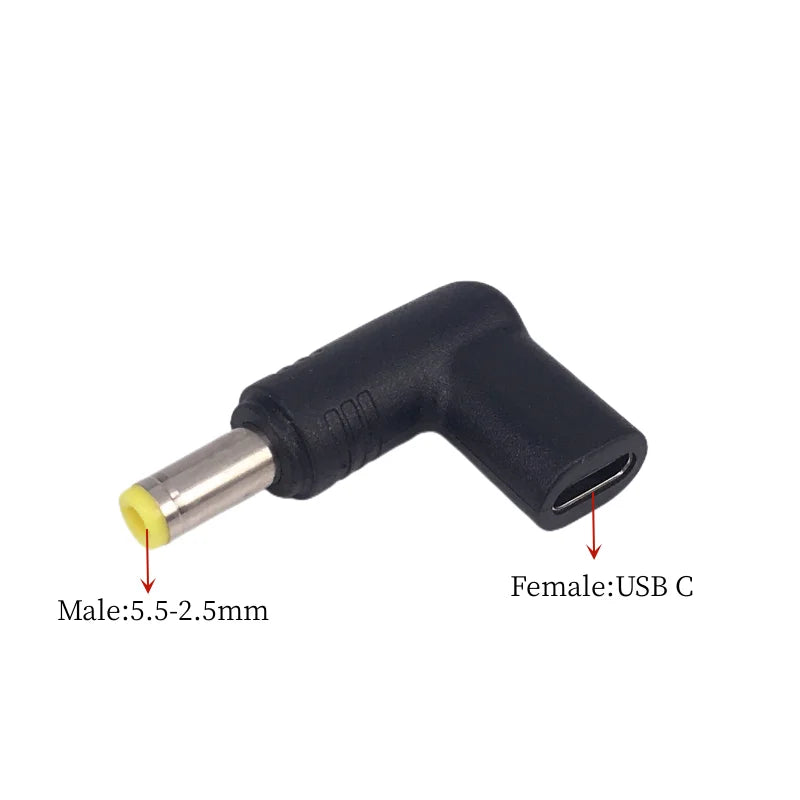 USB C PD to DC Power Connector Universal 5V 9V 12V 15V 19V T