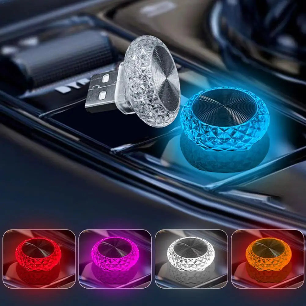 Portable Car USB Ambient Light Mini LED Decorative Atmospher