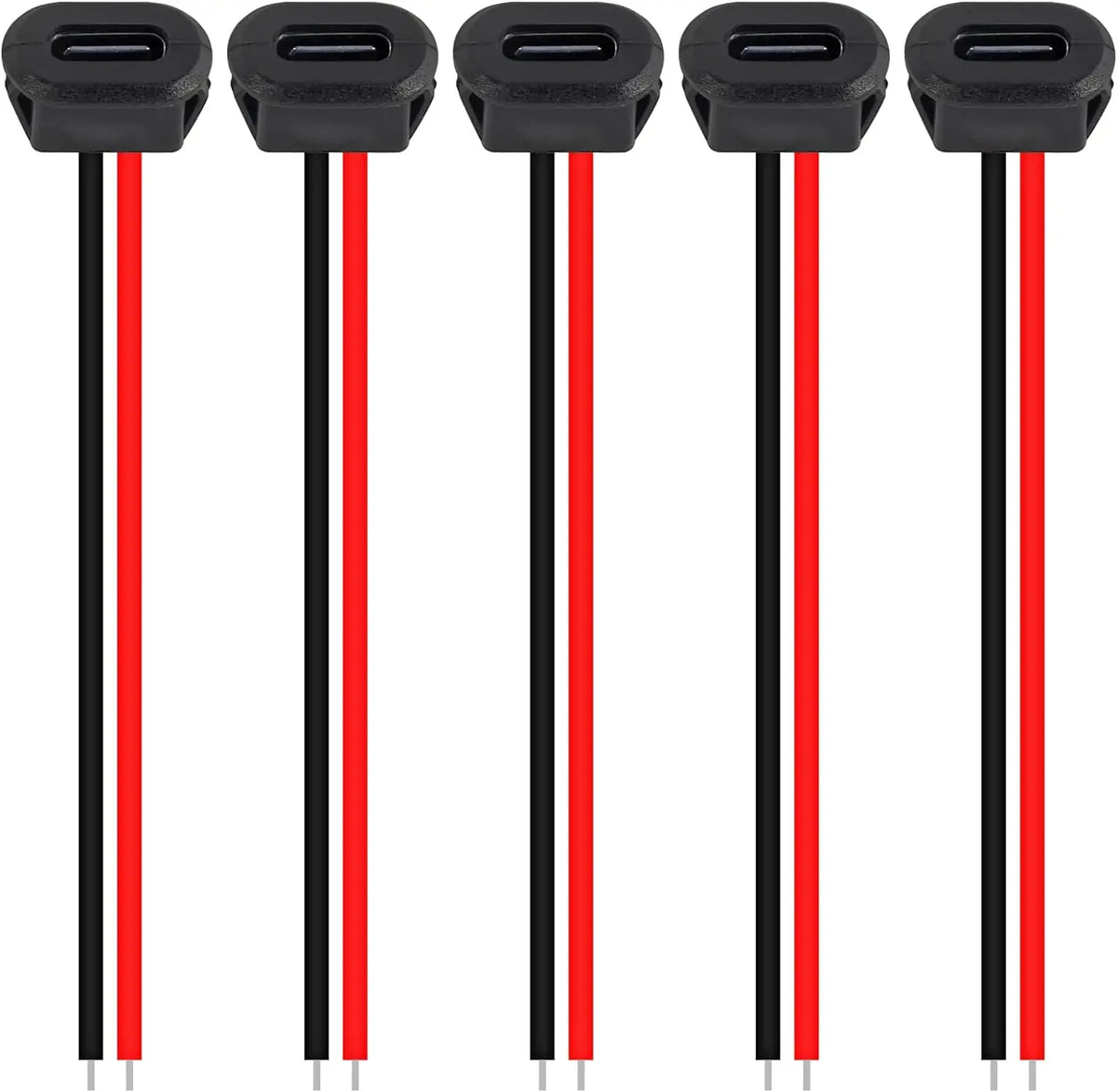 10PCS Type-C Female 2Pin USB Connector Type-C Waterproof wit