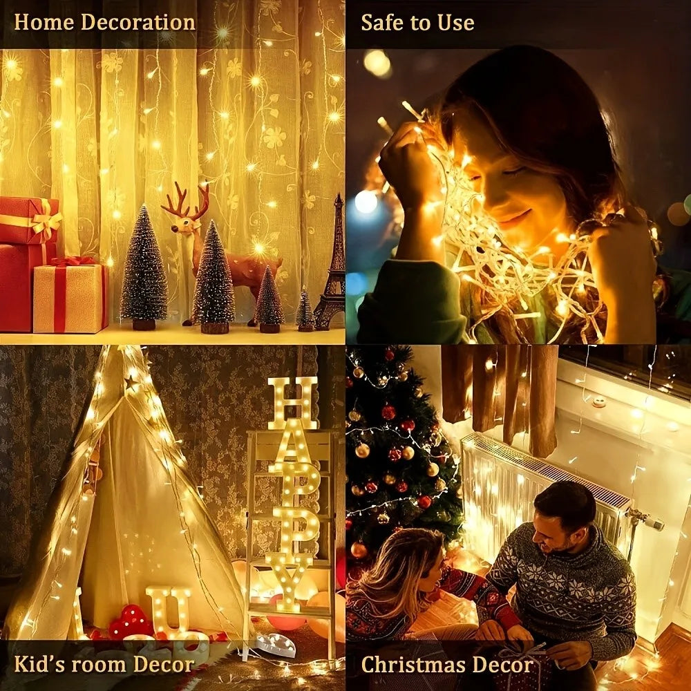 20M Fairy String Lights with Remote Control & Waterproof Bat