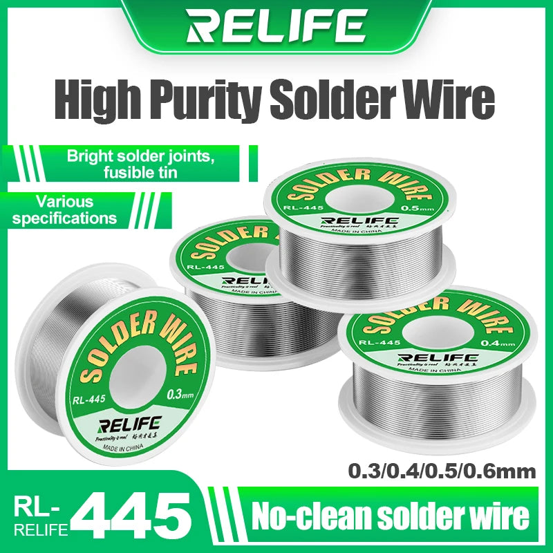 RELIFE RL-445 0.3/0.4/0.5/0.6mm High Purity Solder Wire Rosi