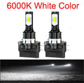 2Pcs H15 LED H11B Headlight Bulbs Canbus Error Free 6000K White 30000LM Car LED Headlamps High Beam DRL Driving Lamps 12V 24V