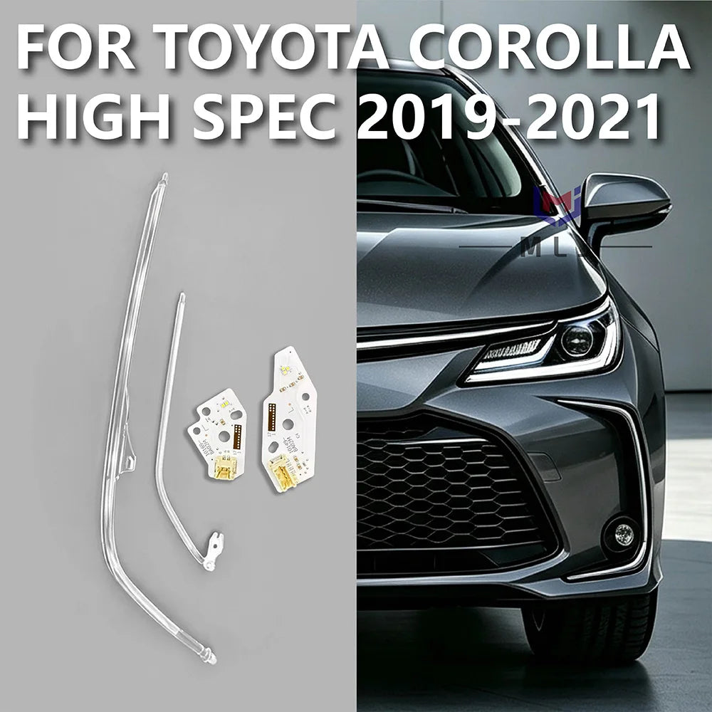 Angel Eyes Acrylic Light Guide Tube Strips LED DRL Chips Boards ForToyota Corolla ALTIS 2019 2020 2021 High