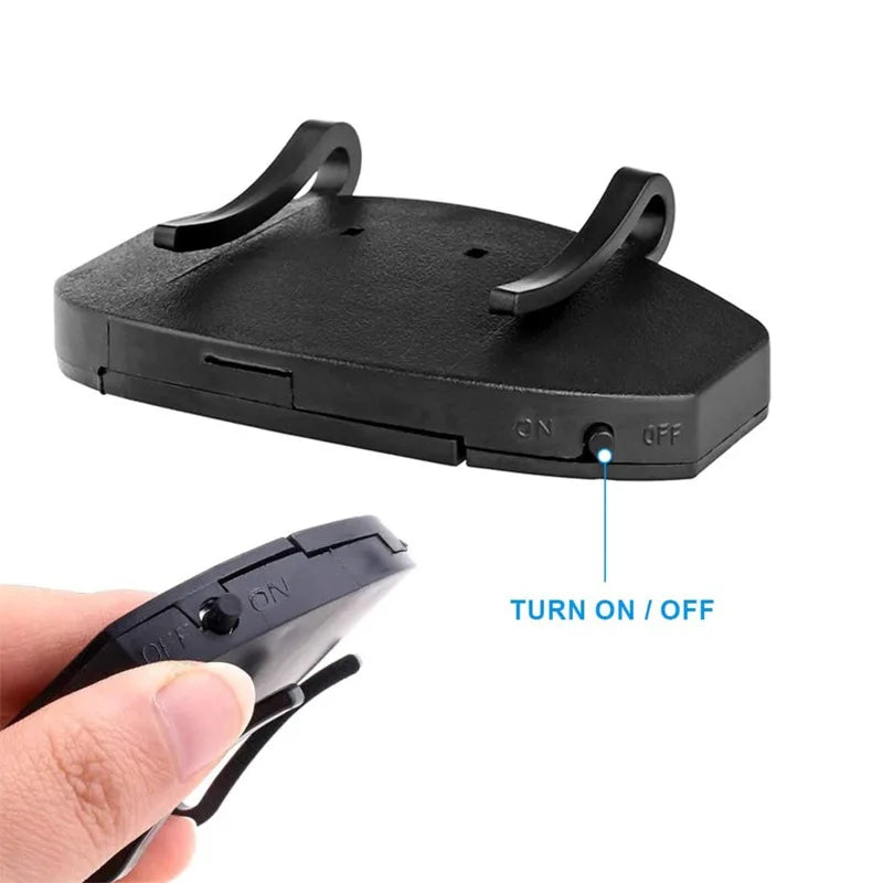 Portable 5 LED Clip Hat Light Headlamp Night Running Head Fl