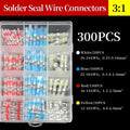 50 500Pcs Boxed Solder Seal Wire Connectors 3 1 Heat Shrink Insulated Electrical Wire Terminals Butt Splice Connector Waterproof