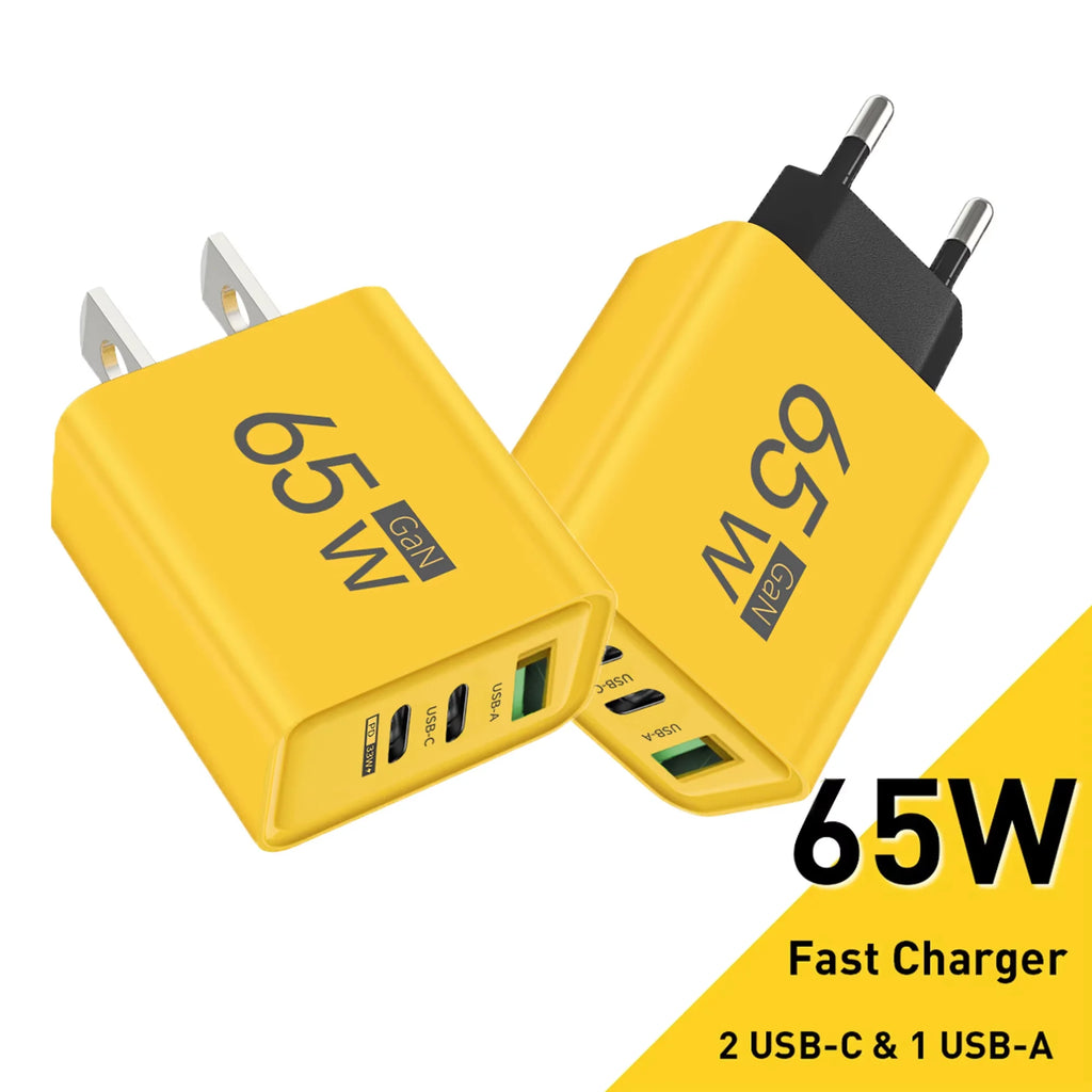 65W USB Type C Charger PD Fast Charging Mobile Phone Quick C
