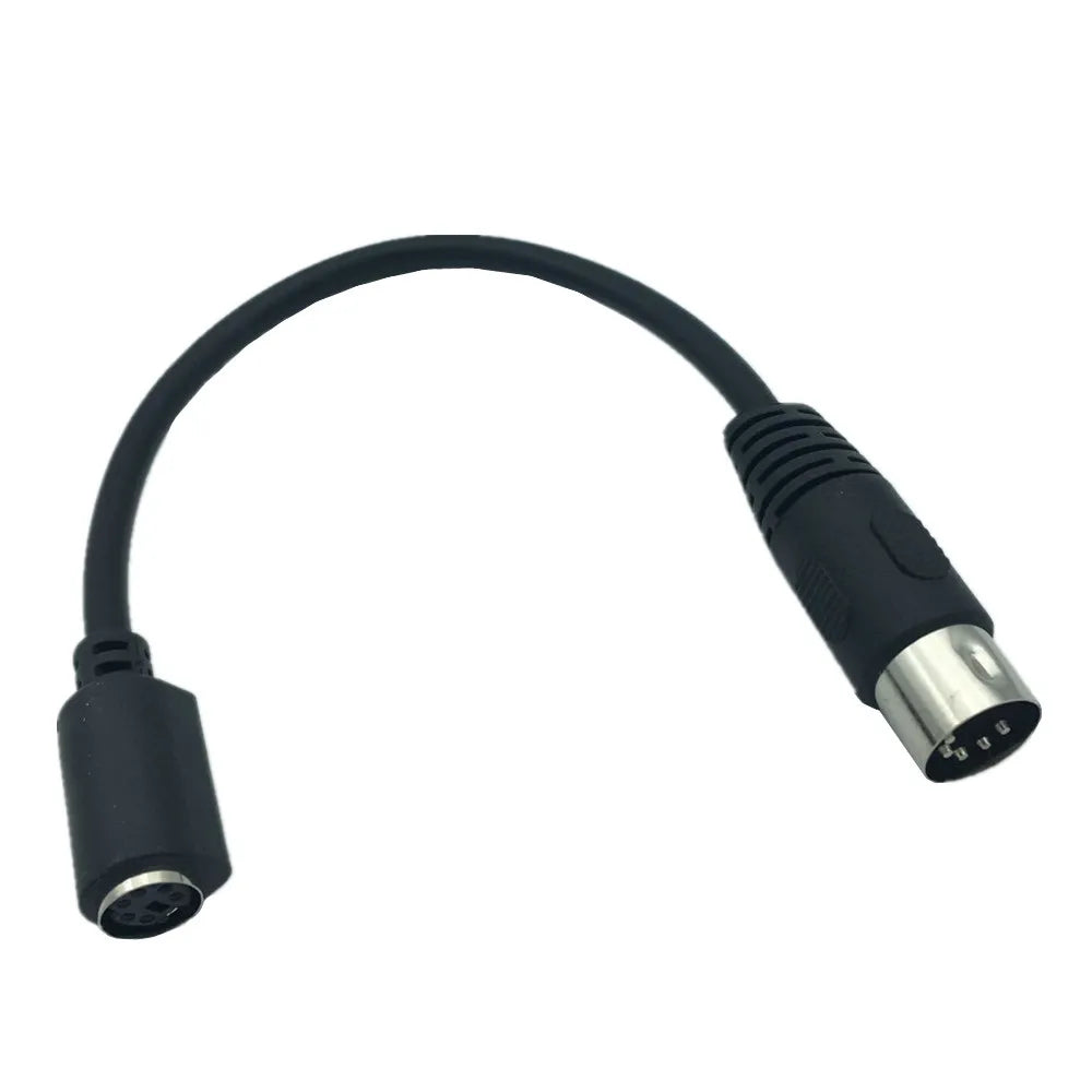 New PS2 DIN5 Male To MD6 Female Cable 0.15m For Keyboard Mou