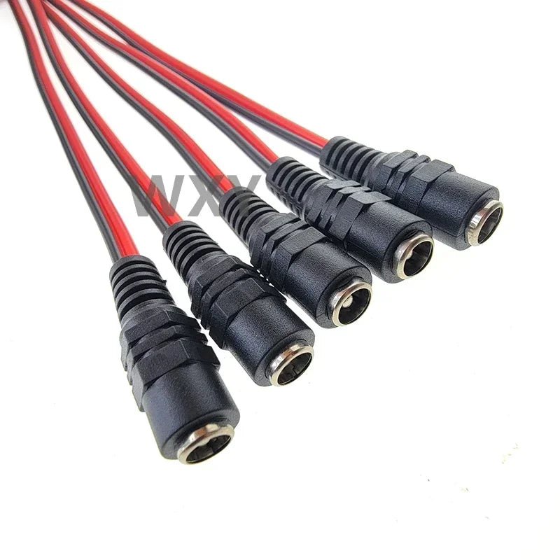 5pcs 10pcs 5.5x2.1 MM Male Female Plug 12V DC Power Pigtail 