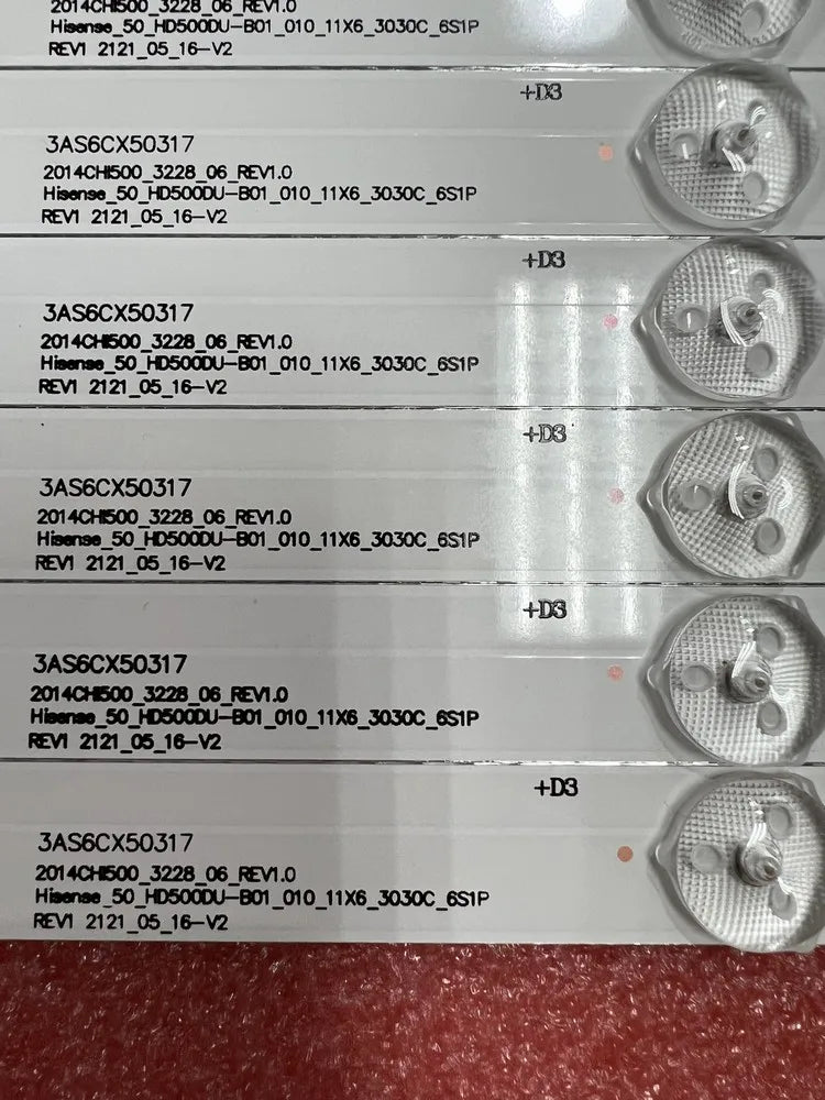 LED Backlight Strip for Kit 11pcs 6LED LED Backlight Strip For Hisense -50-HD500DU-B01-010-11X6-3030C-6S1P