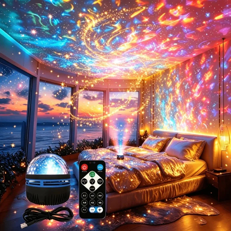 RGB Galaxy Star Ocean Wave Projector Water Ripple Night Ligh