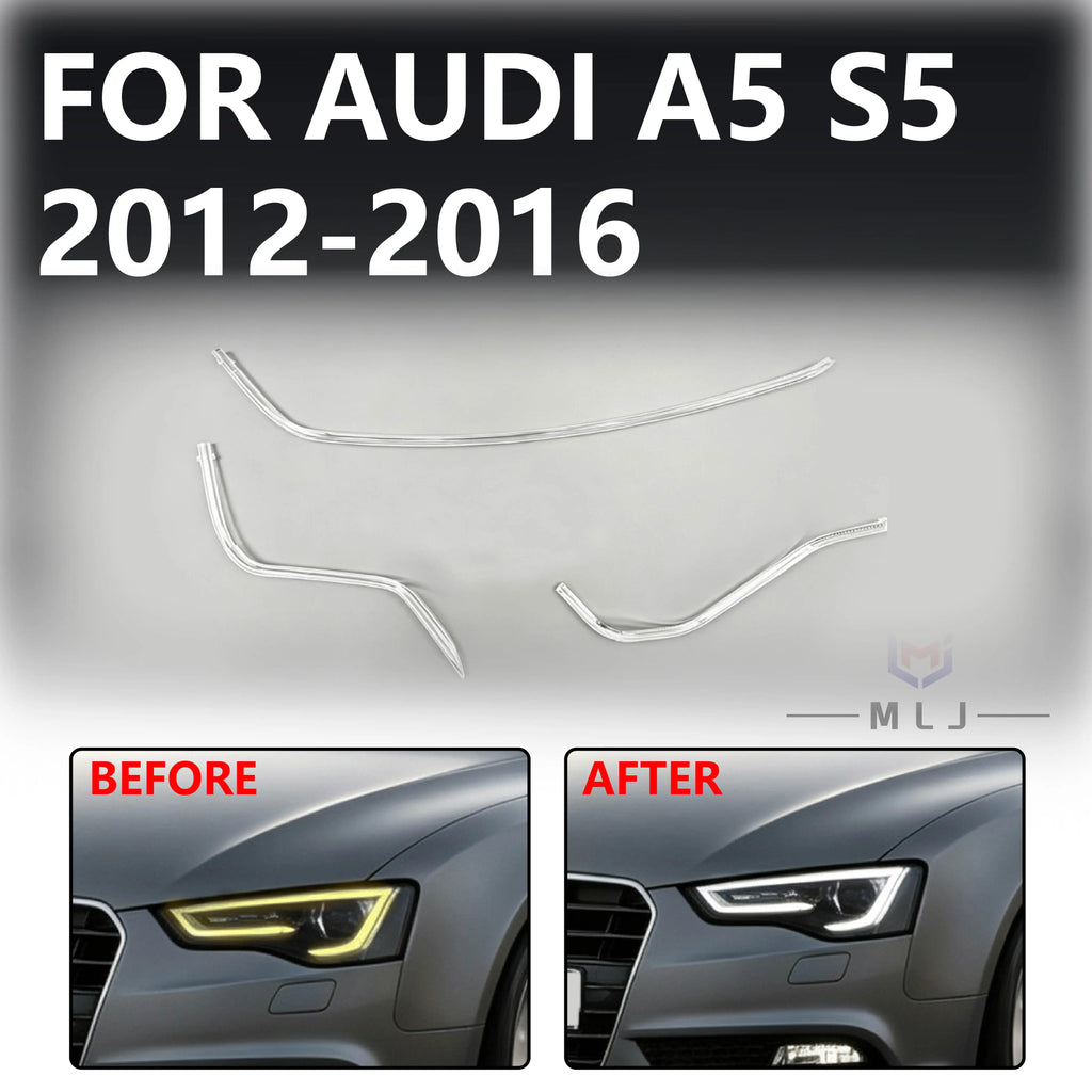 DRL Light Guide Plate For Audi A5 S5 2012 2013 2014 2015 2016 Car LED Headlight Daytime Running Light Tube