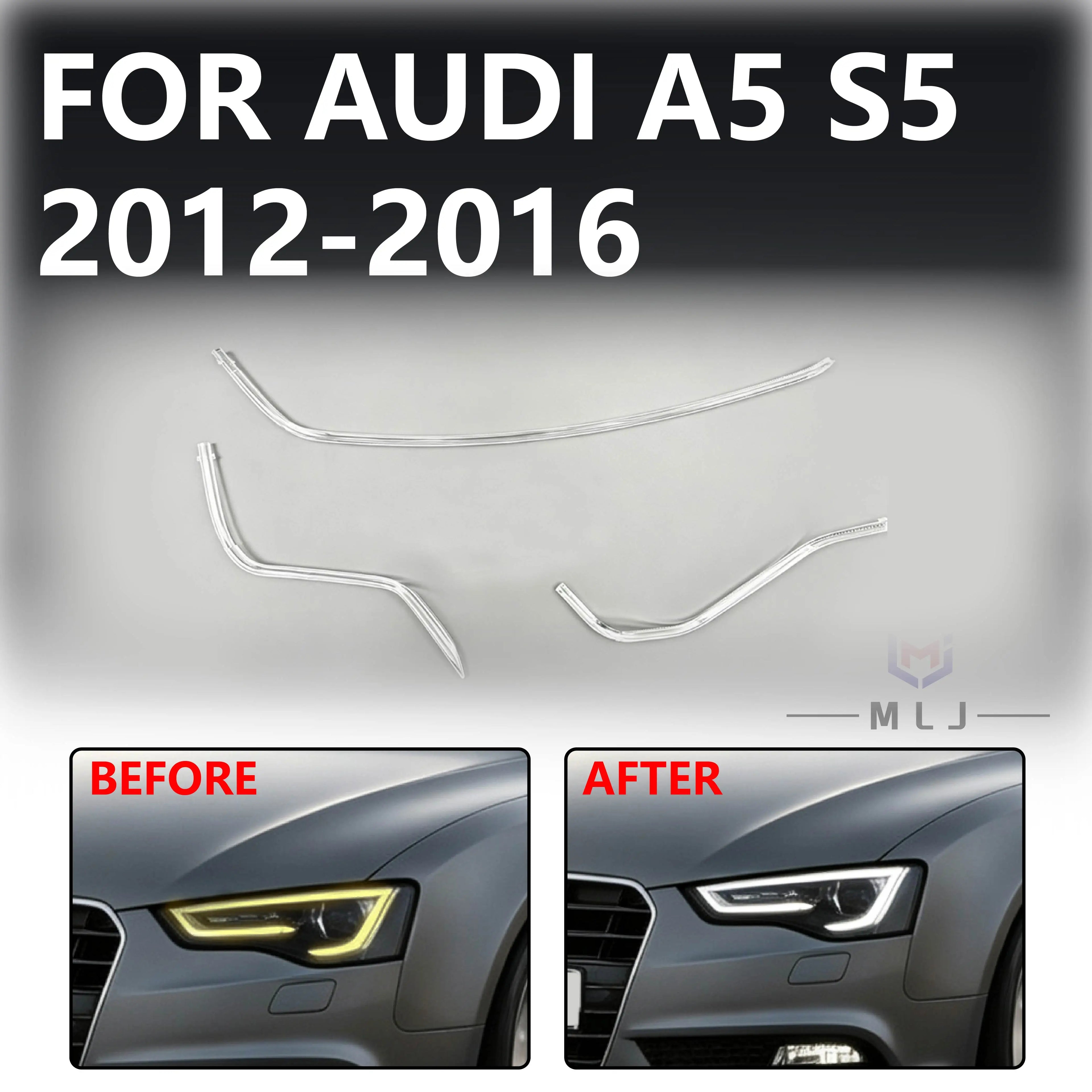 DRL Light Guide Plate For Audi A5 S5 2012 2013 2014 2015 2016 Car LED Headlight Daytime Running Light Tube