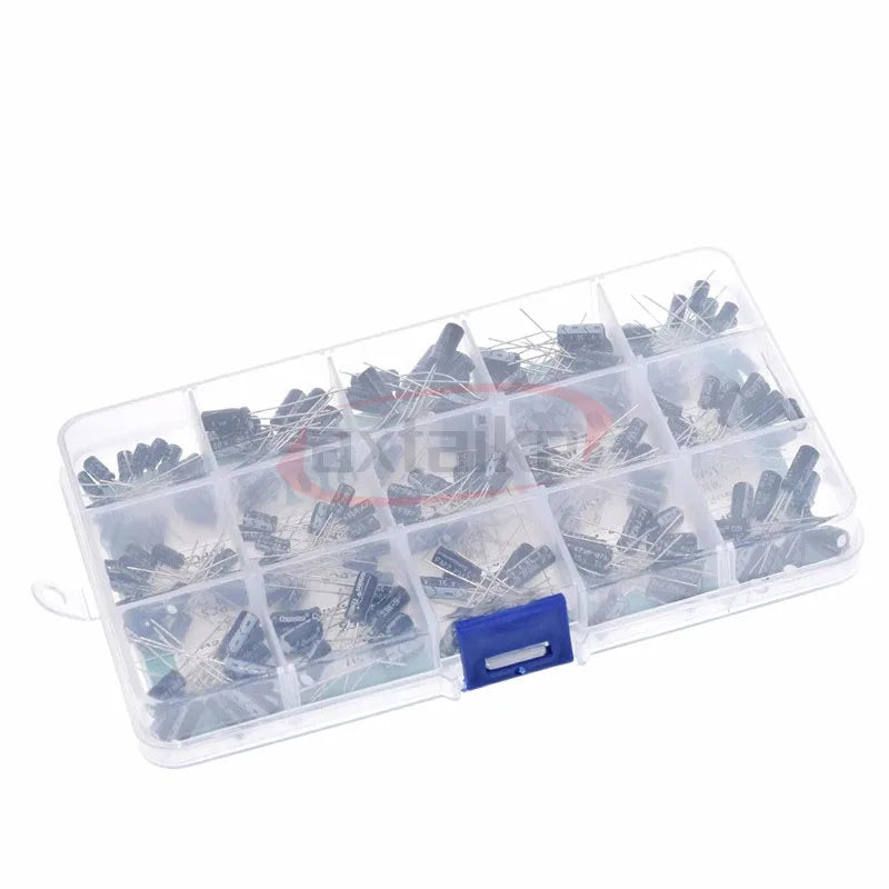 120/200/500pcs Radial Capacitors Set 12 15 24 Values 16V 25V