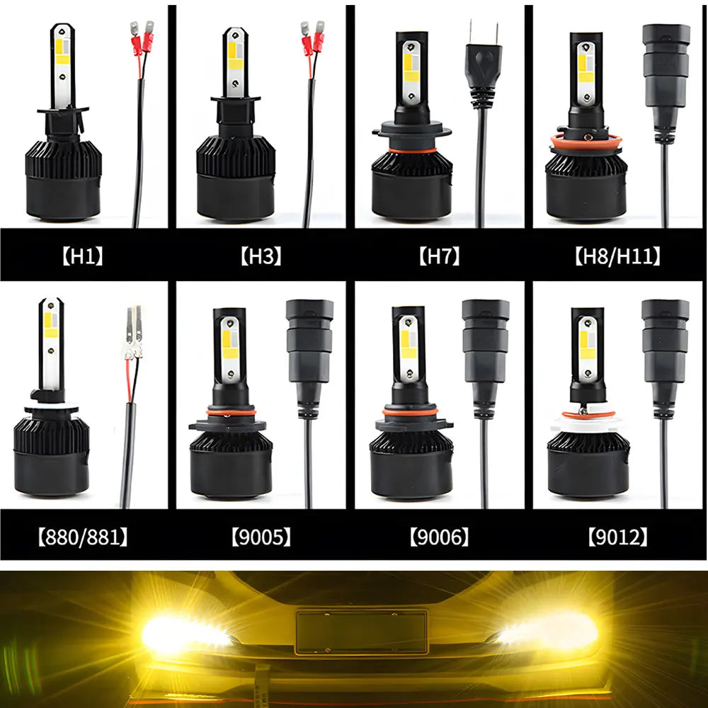 H4 LED 4 Color Flash Headlight H1 H7 LED Projector H8 H11 HB
